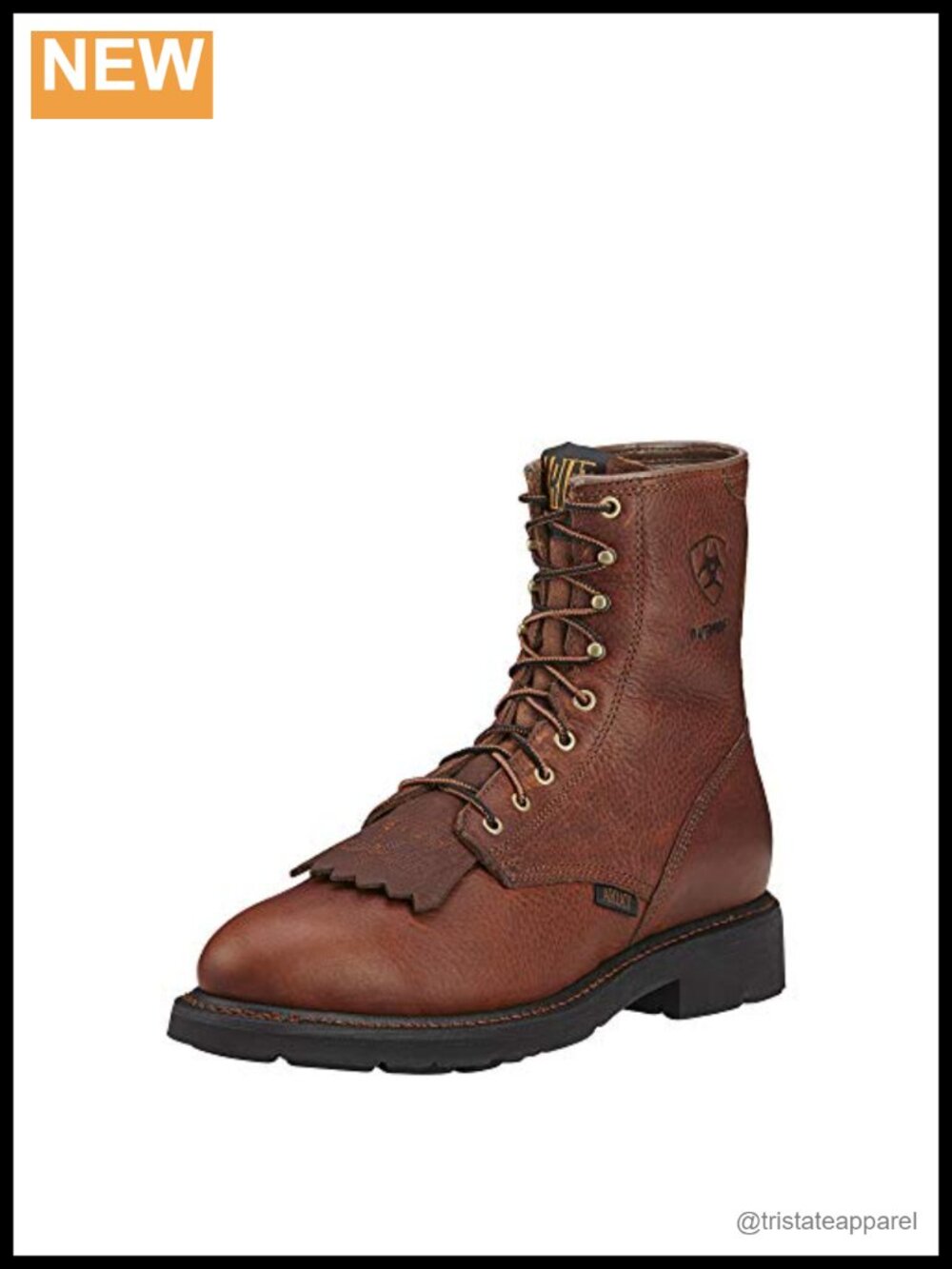 Full Grain Leather Waterproof Lace-Up Steel Toe Work Boot